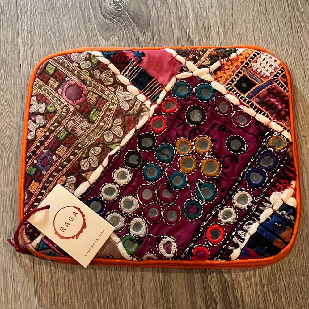 Raga laptop case soft whispering way embroidered travel gift great bag unique